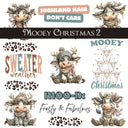 Mooey Christmas UV DTF Decal Sheets 8 design options