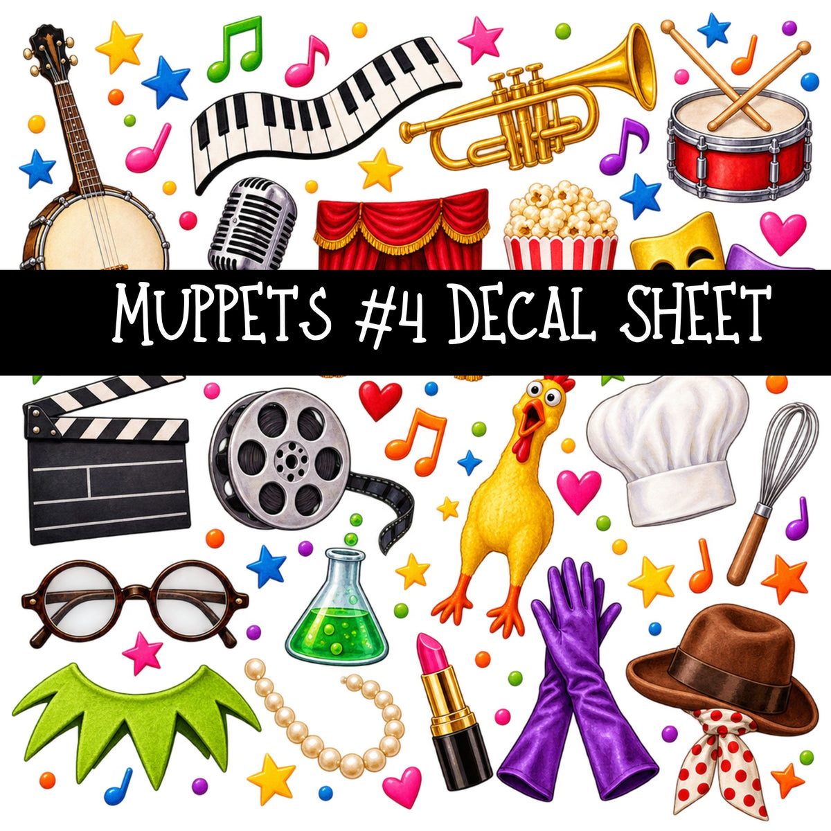 Muppets UV DTF Decal sheets 8 Designs available