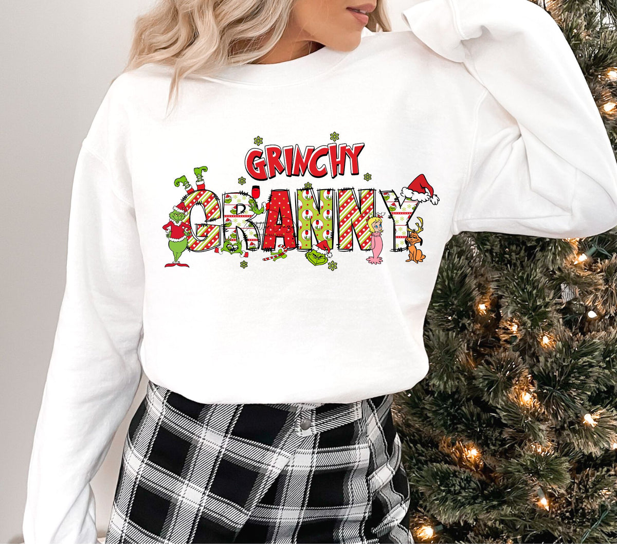 Grinchy Granny DTF Transfers