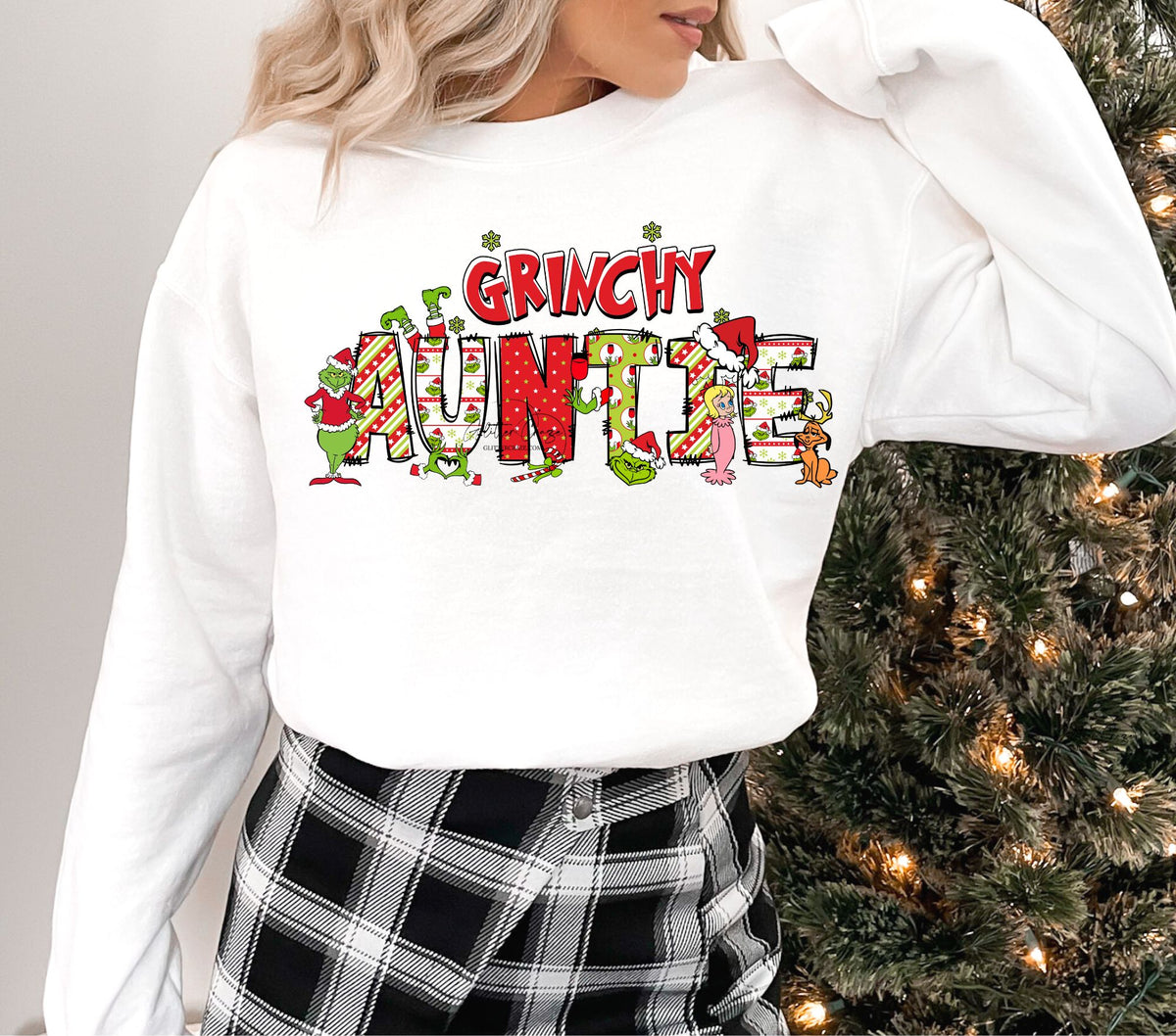 Grinchy Auntie DTF Transfers