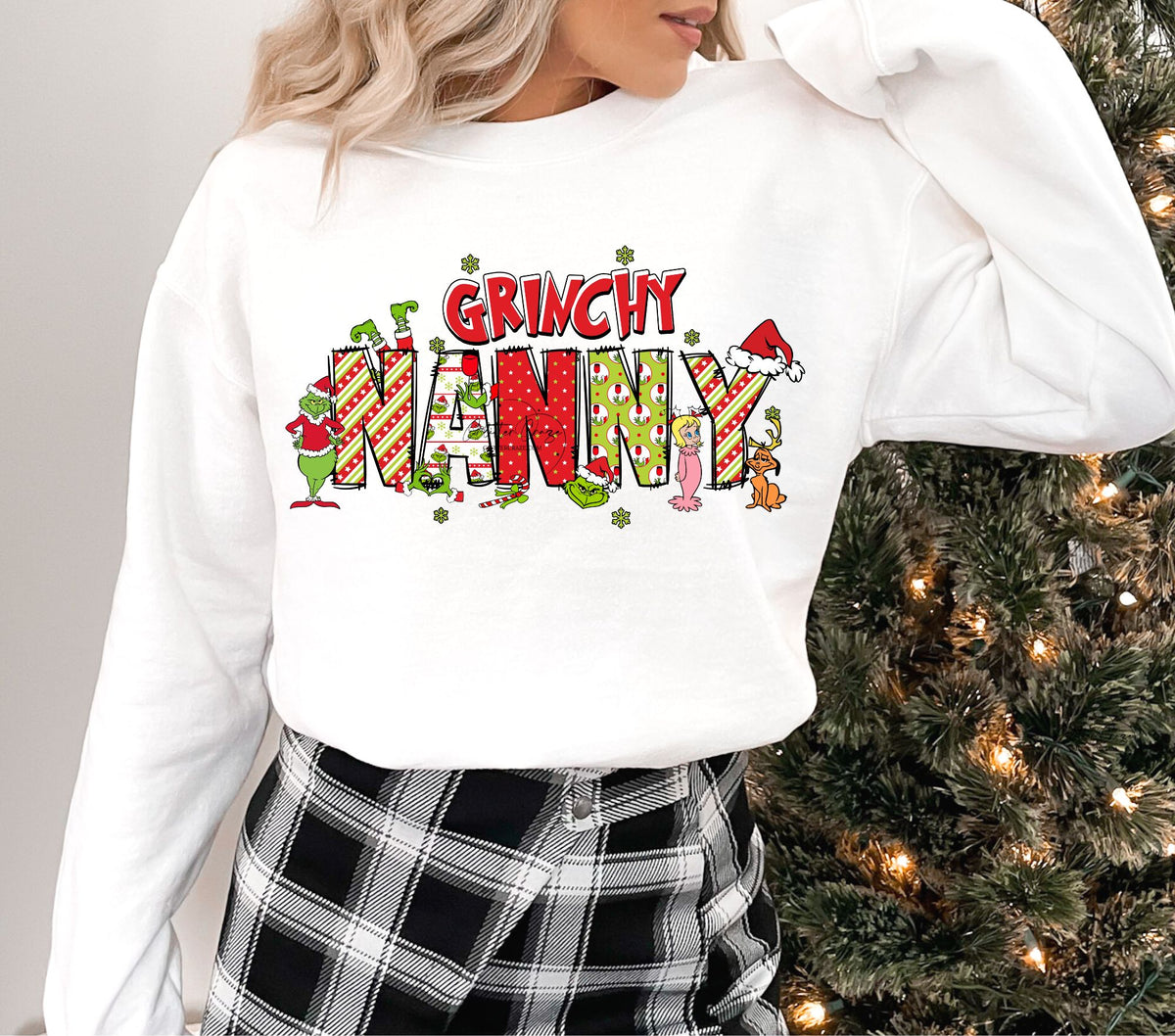 Grinchy Nanny DTF Transfers