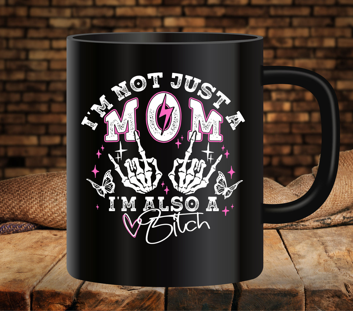 Not just a mom white UV DTF Decals