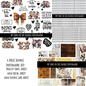 My Ride or die Doodle Patchwork Set