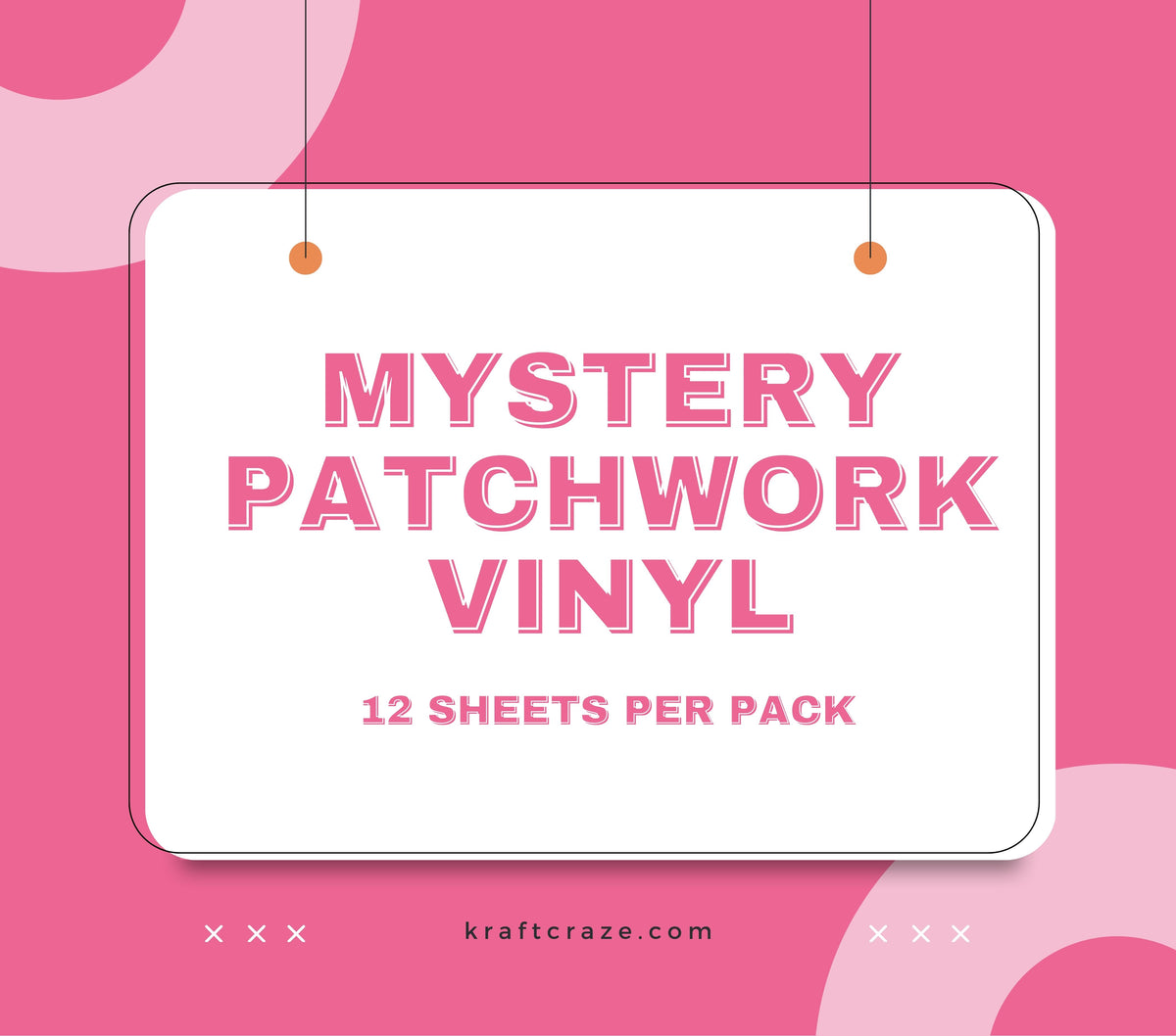 Mystery Patchwork Vinyl Packs- Each pack includes 12 Sheets of Patchwork Vinyl