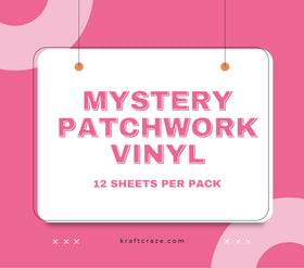 Mystery Patchwork Vinyl Packs- Each pack includes 10 Sheets of Patchwork Vinyl