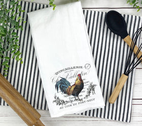French Rooster DTF Transfers for pillows and towels