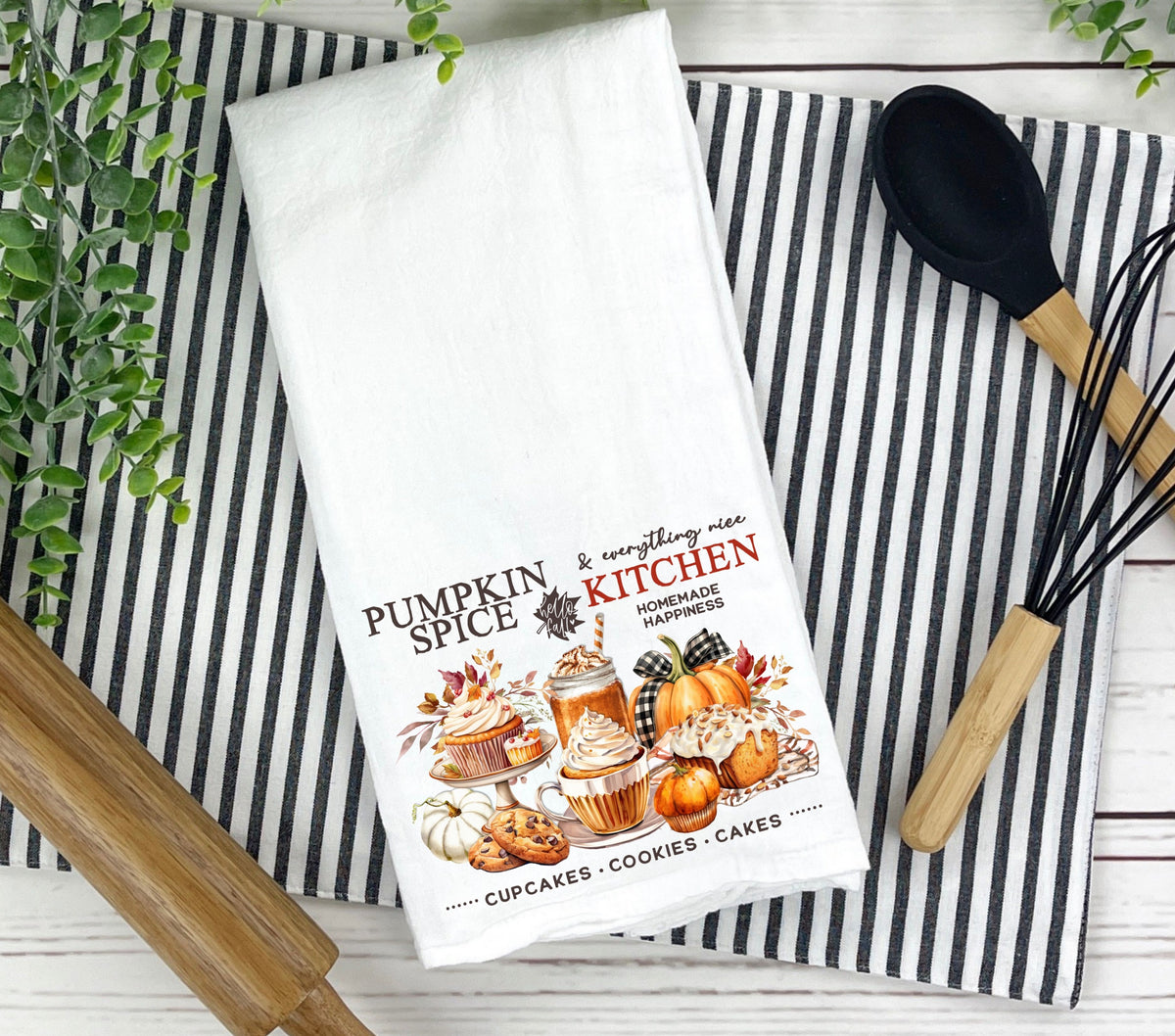 Pumpkin Spice and Everything Nice DTF Transfers for pillows and towels