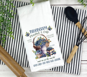 Blueberry market DTF Transfers for pillows and towels