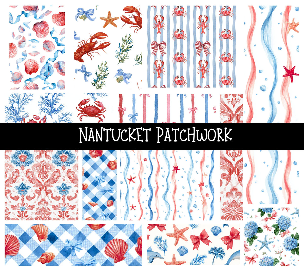 Nantucket Doodle Patchwork Set