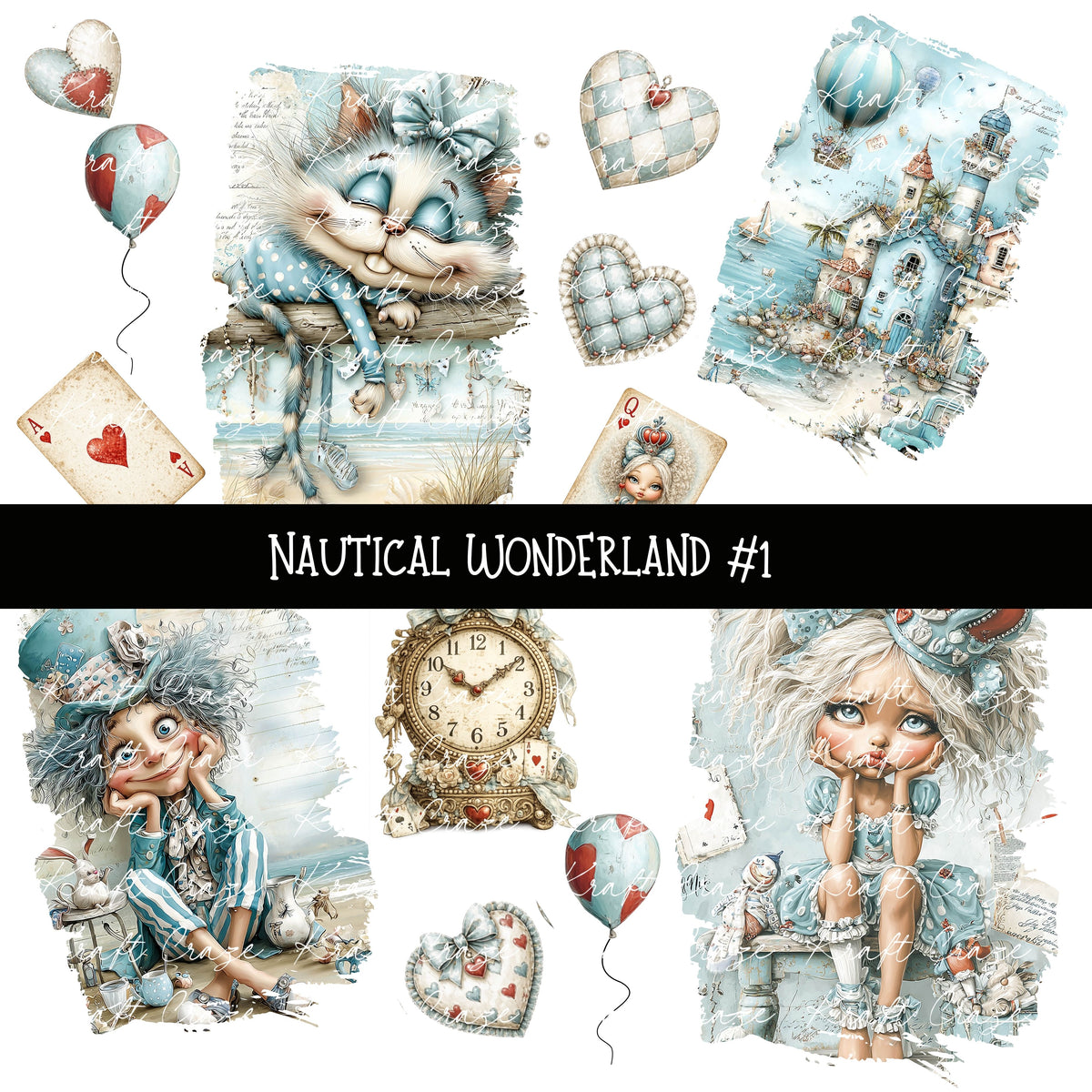 Nautical Wonderland UV DTF Decal sheets 5 design sheets available