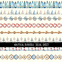 Nautical Borders - Uv Dtf Decal Sheet