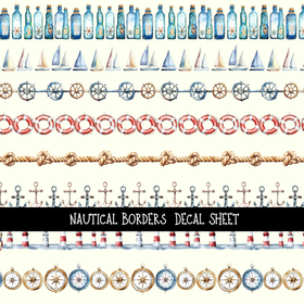 Nautical Borders - Uv Dtf Decal Sheet