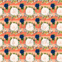 Navy Blue, Pink and Peach Florals Adhesive Vinyl