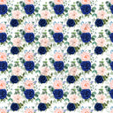 Navy Blue, Pink and Peach Florals Adhesive Vinyl