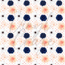 Navy Blue, Pink and Peach Florals Adhesive Vinyl