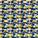 Navy Blue, Pink and Peach Florals Adhesive Vinyl