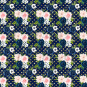 Navy Blue, Pink and Peach Florals Adhesive Vinyl
