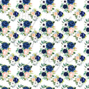Navy Blue, Pink and Peach Florals Adhesive Vinyl