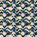 Navy Blue, Pink and Peach Florals Adhesive Vinyl