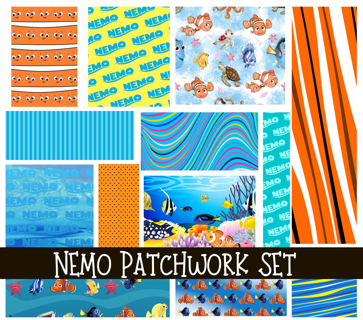 Nemo Doodle Patchwork Set