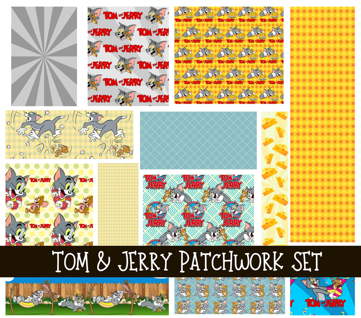 Tom & Jerry Doodle Patchwork Set