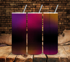 Neon Dot Pattern UV DTF tumbler wraps