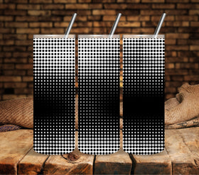 White Dot Pattern UV DTF tumbler wraps