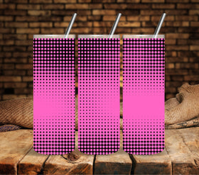 Black Dot Pattern UV DTF tumbler wraps
