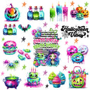 Neon Halloween #1 UV DTF Decal accent Sheet 10x10