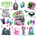 Neon Halloween #2 UV DTF Decal accent Sheet 10x10