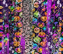 Neon Trippy Halloween Pumpkins 20 or 30 oz Skinny Adhesive Vinyl Wrap