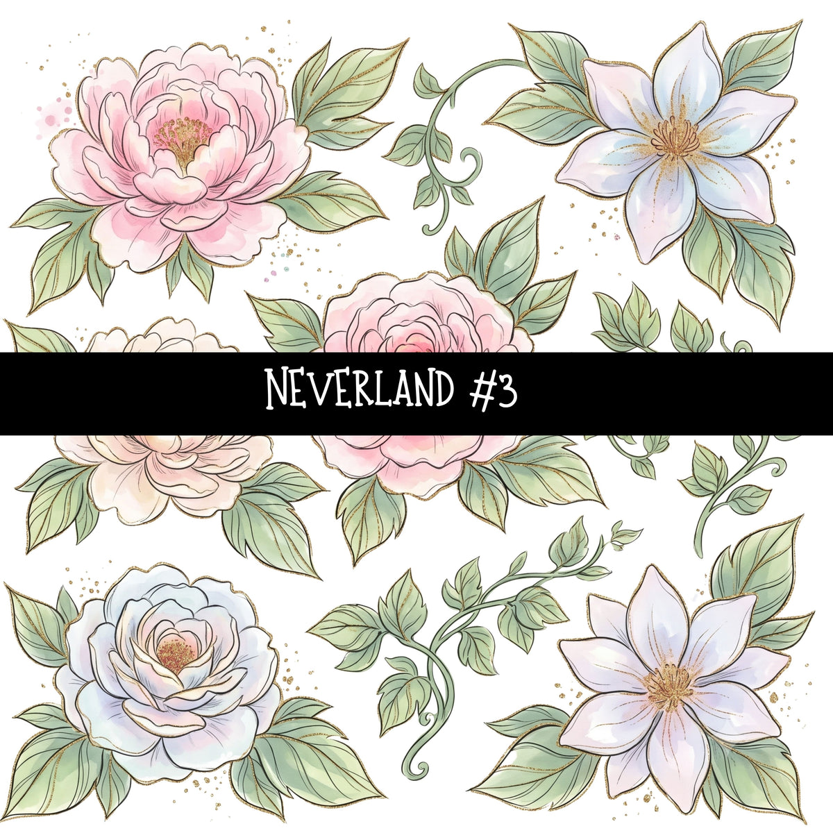 Neverland Torn Pages UV DTF Decal sheets 5 Designs available