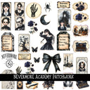 Nevermore Academy Doodle Patchwork Set