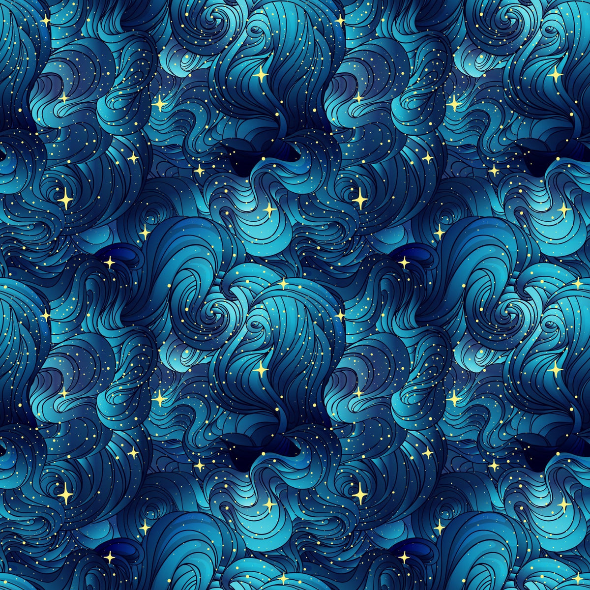 Hand Drawn Night Sky - Adhesive Vinyl