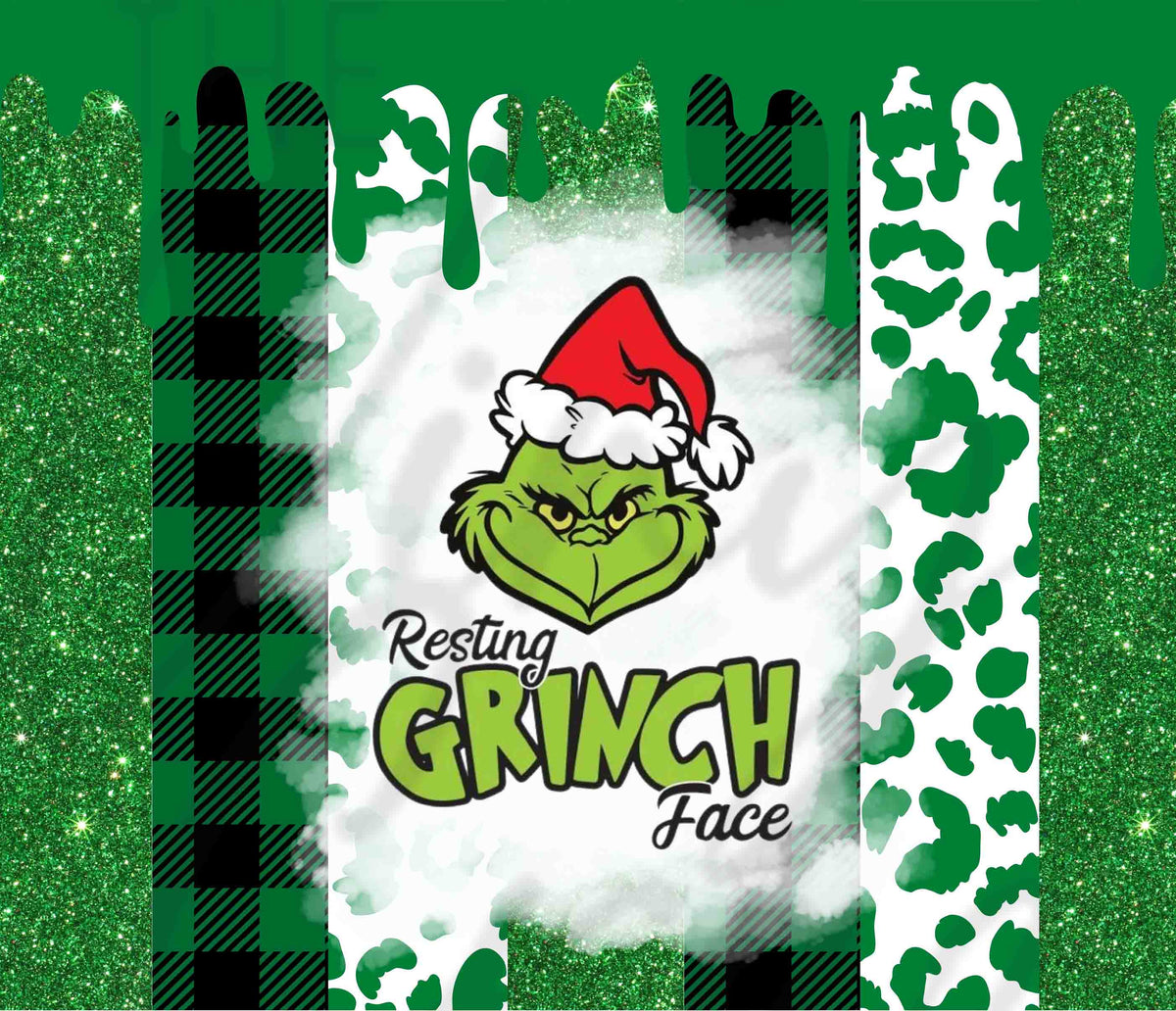 Nobody Likes A Grinch 20 or 30 oz Skinny Adhesive Vinyl Wrap