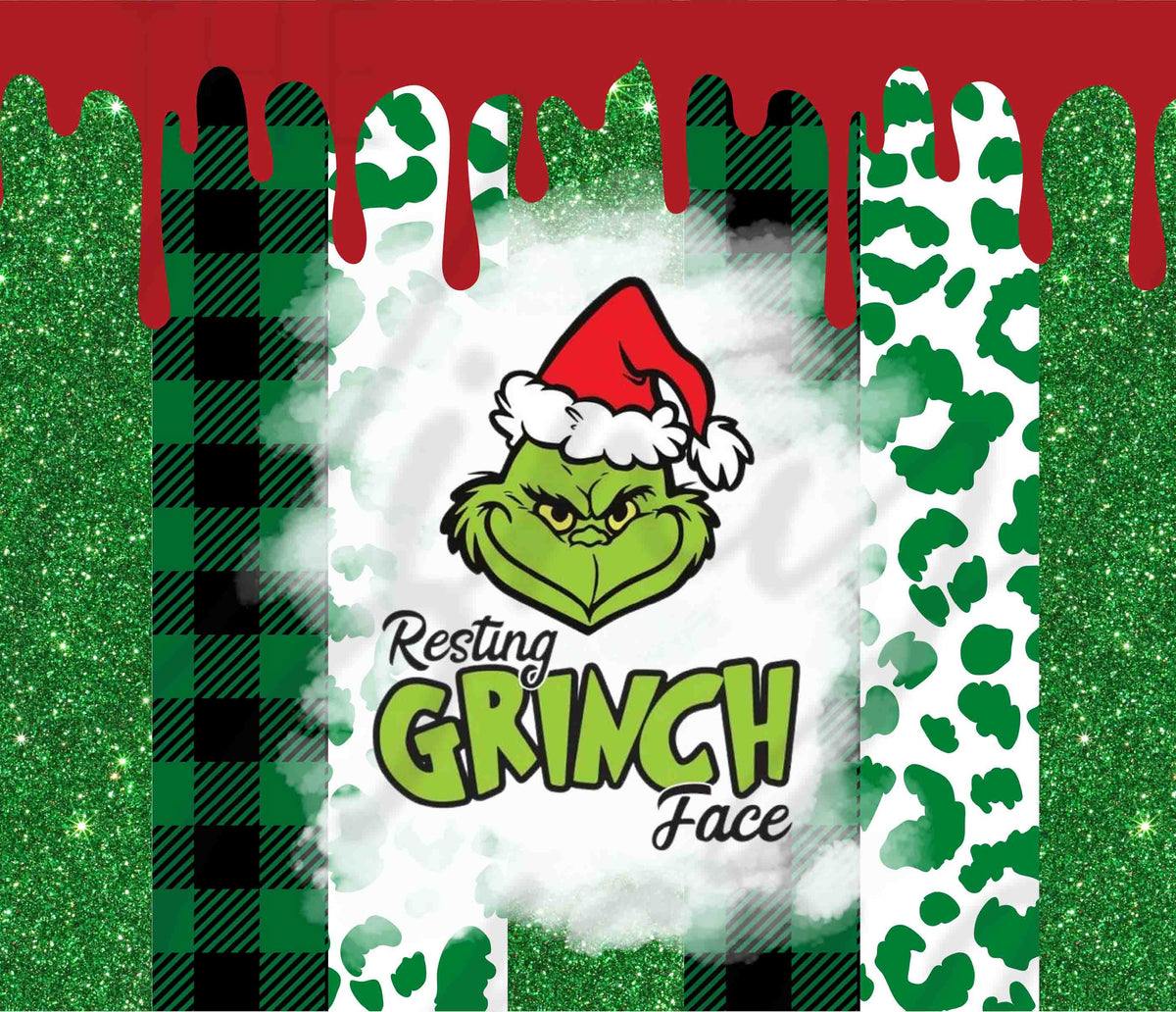 Nobody Likes A Grinch 20 or 30 oz Skinny Adhesive Vinyl Wrap