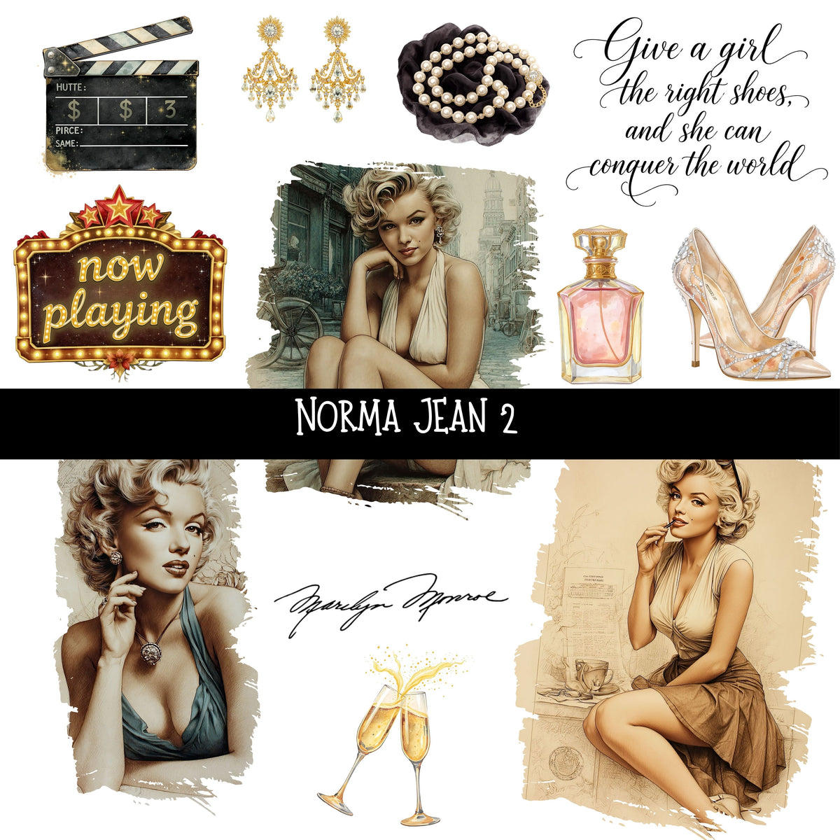 Norma Jean UV DTF Decal sheets 3 design sheets available