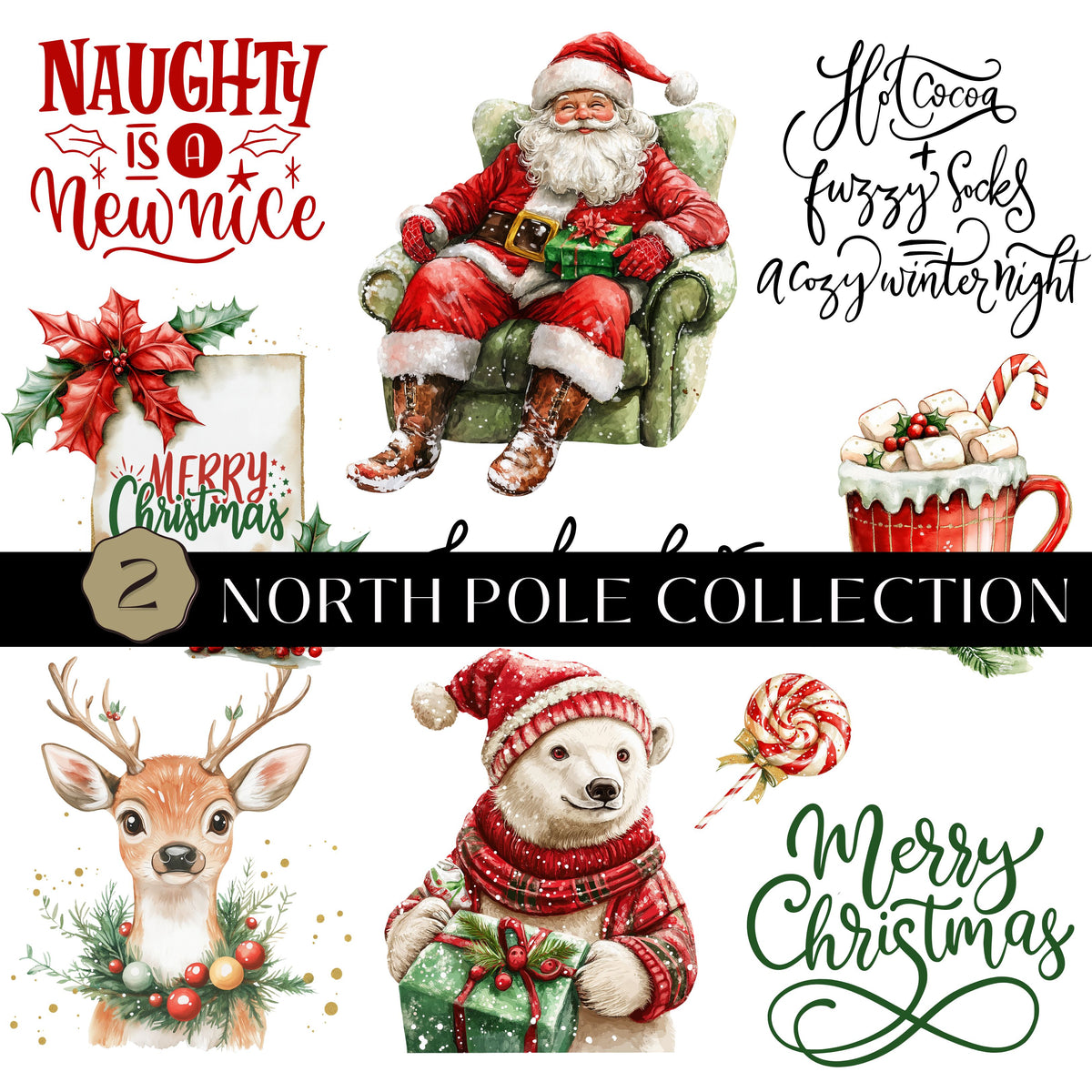 North Pole Collection UV DTF Decal Sheets- 3 Designs
