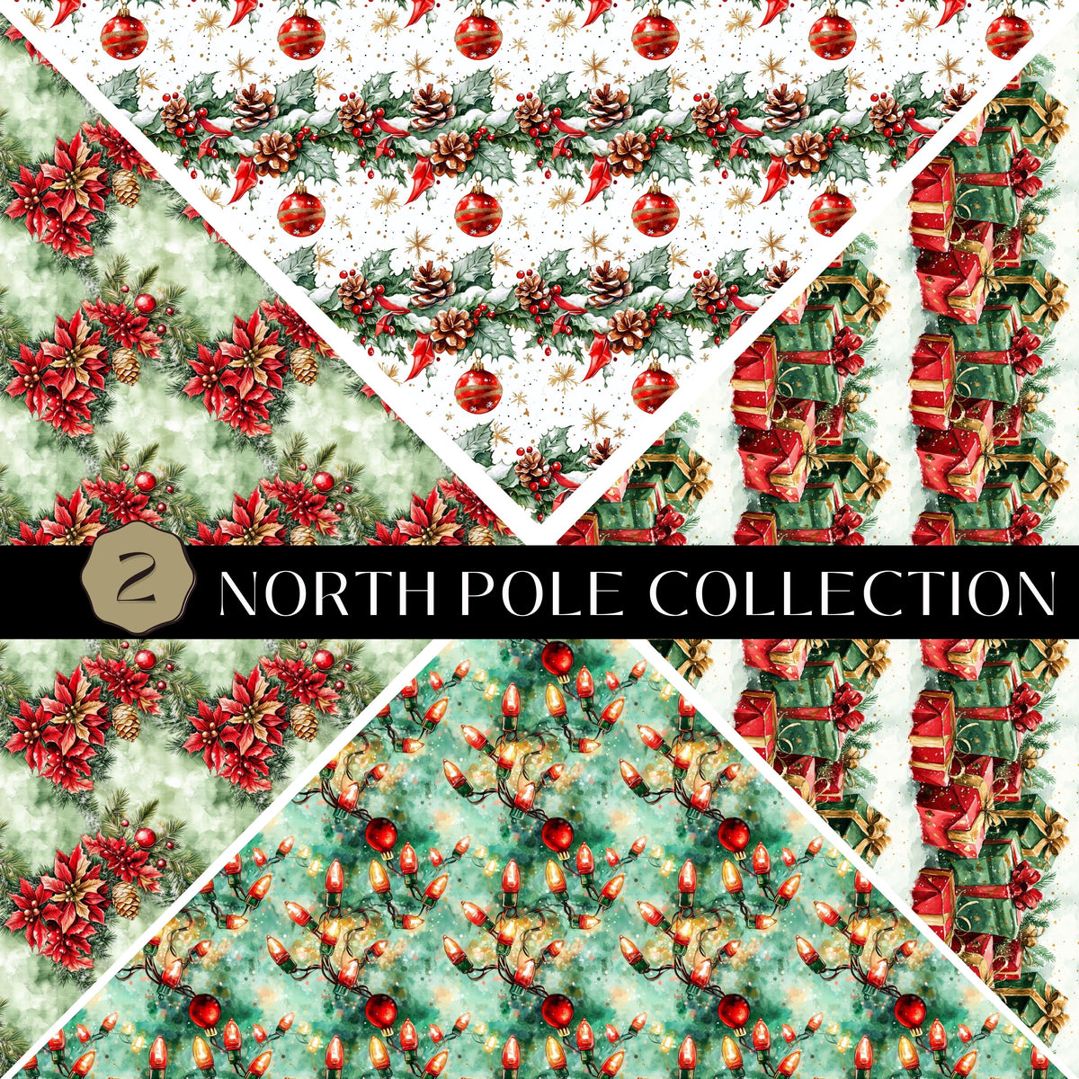North Pole precut Vsplit 12x12 vinyl sheet 2 Designs