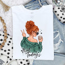 Not Today Girl Red Head Curly DTF Transfers