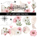Not all who Wander are lost Torn pages UV DTF Decal sheets