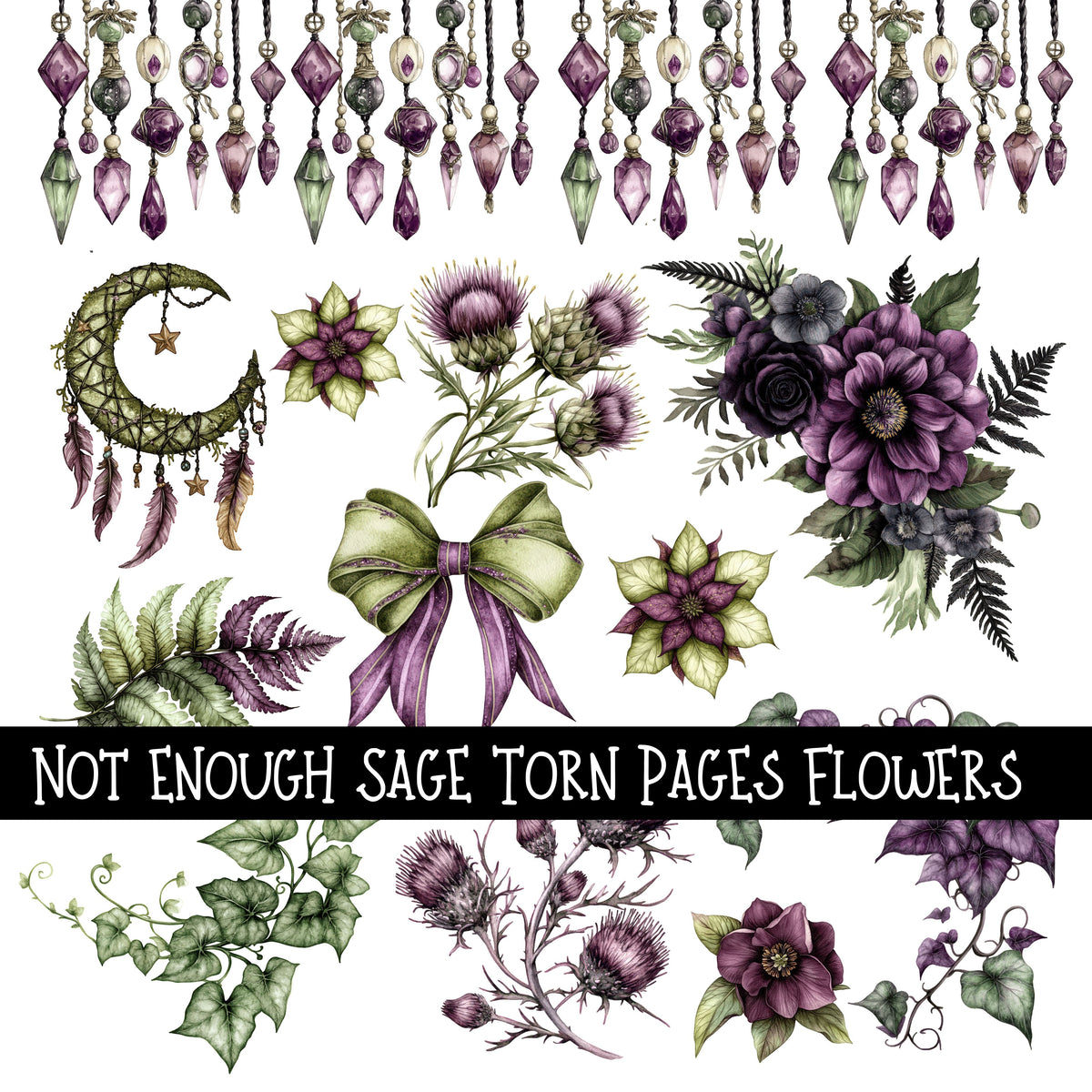 Not enough sage Torn Pages - UV DTF Decal sheet