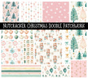 Nutcracker Christmas Doodle Patchwork Set