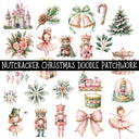 Nutcracker Christmas Doodle Patchwork Set