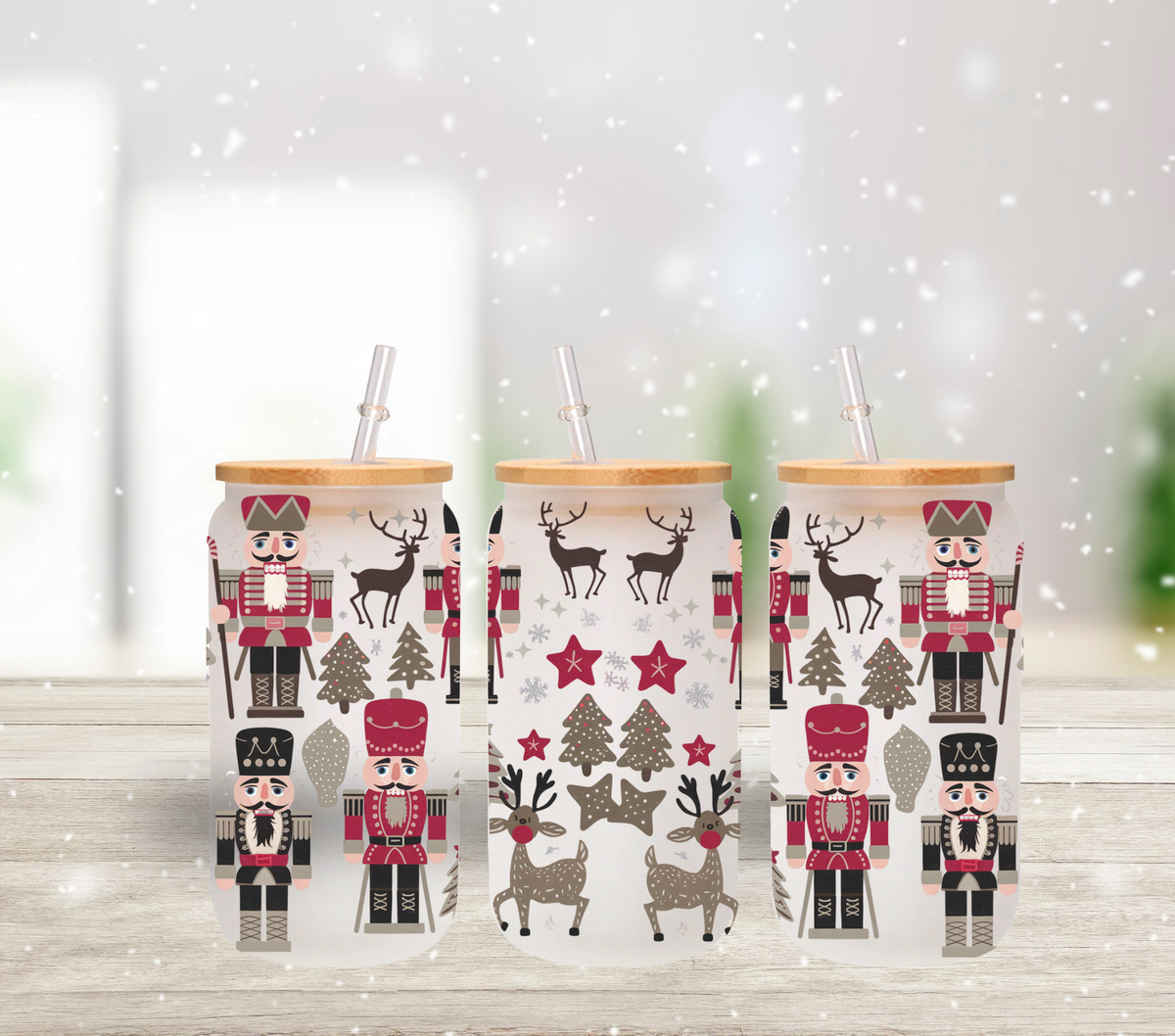 Nutcrackers - UV DTF 16oz Libbey wrap