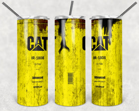 CAT Oil Vinyl Wrap for 20oz straight