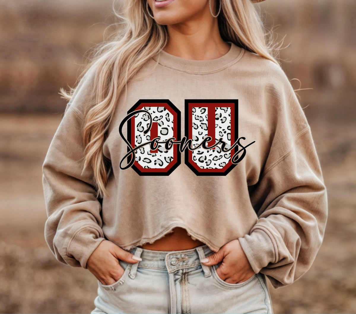 Sooners Leopard DTF Transfers