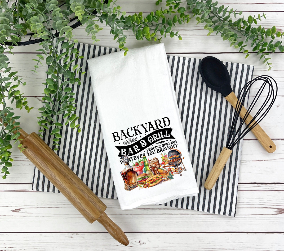 Backyard Bar and Grill DTF towel Transfer