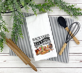 Backyard Bar and Grill DTF towel Transfer