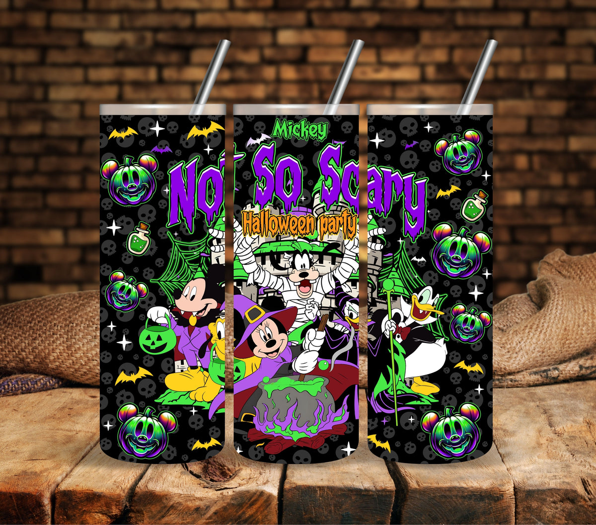 Not so scary Halloween Vinyl tumbler wraps